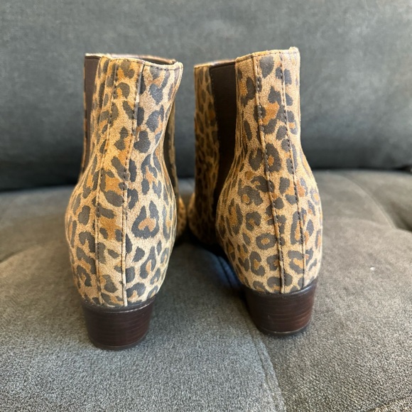 Golden Goose Dana Leopard Brown Boots Ankle Low Heel Booties - Picture 6 of 14
